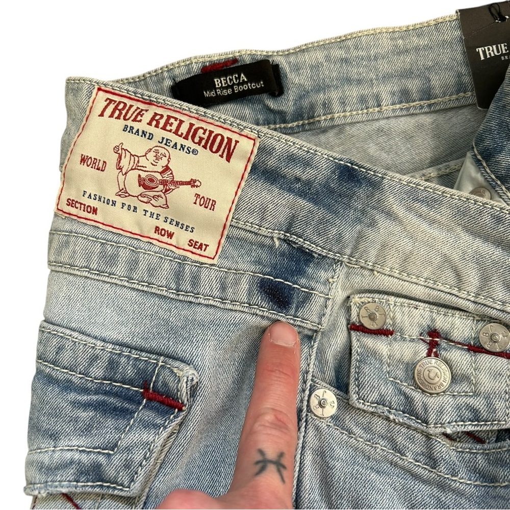 True Religion Light Blue Boot Cut Jeans - Picture 6 of 8